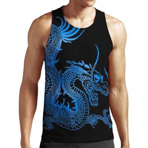 Blue Chinese Dragon All-over-print Unisex Tank Top