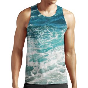 Blue Ocean Waves All-over-print Unisex Tank Top