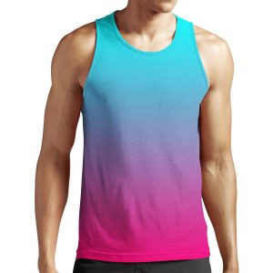 Blue Pink Ombre All-over-print Unisex Tank Top