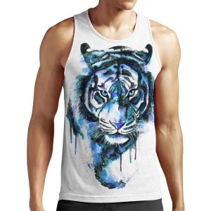 Blue Tiger All-over-print Unisex Tank Top