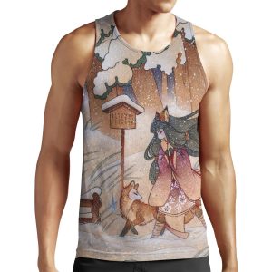 Blustery Kitsune Yokai Teakitsune All-over-print Unisex Tank Top