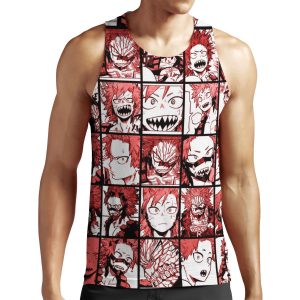 Bnha Kirishima Collage Color Version All-over-print Unisex Tank Top