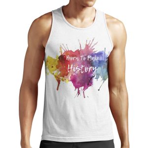 Born To Make History Watercolour 1 All-over-print Unisex Tank Top