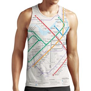 Boston Area Transport System Map All-over-print Unisex Tank Top