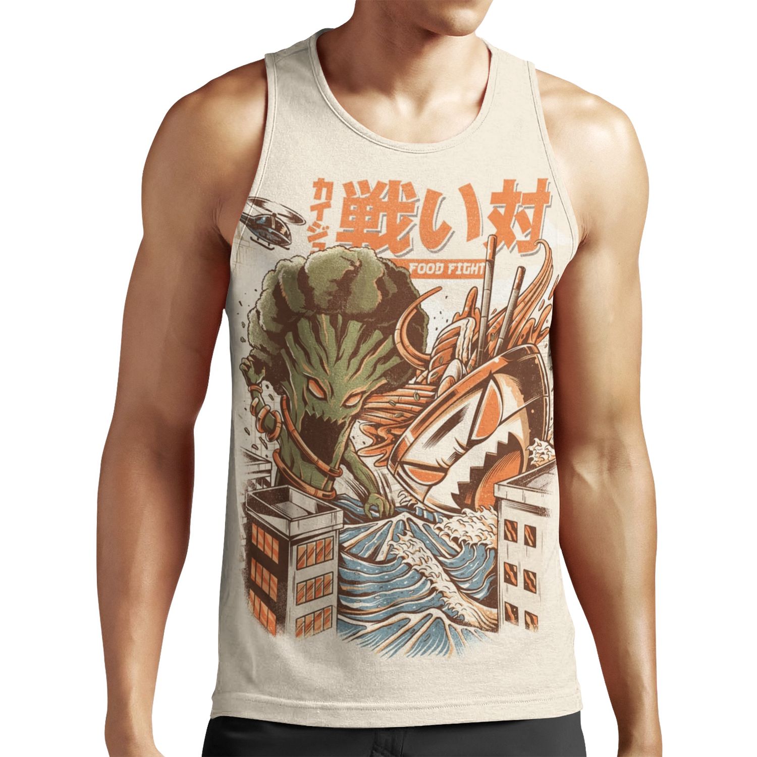 Brocco Vs Ramen Kaijus All-over-print Unisex Tank Top
