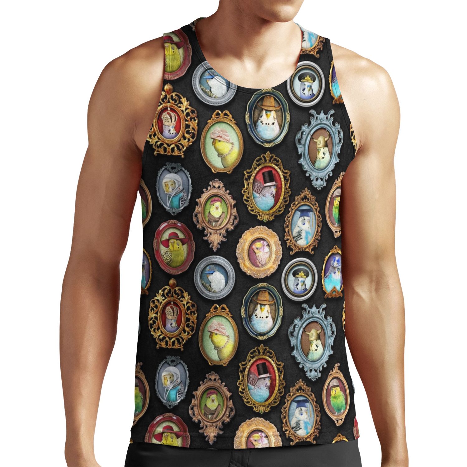 Budgies In Hats All-over-print Unisex Tank Top