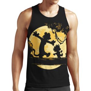 Calv And Hobb Shilloute 01 All-over-print Unisex Tank Top