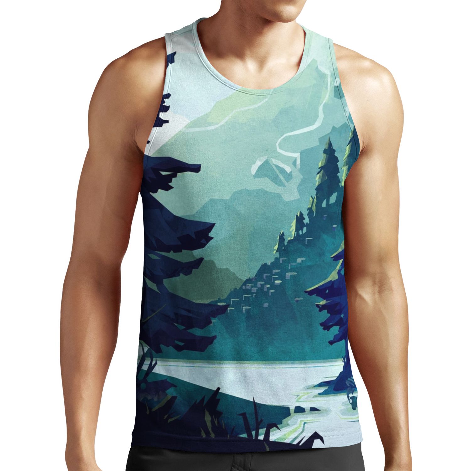 Canadian Mountain All-over-print Unisex Tank Top