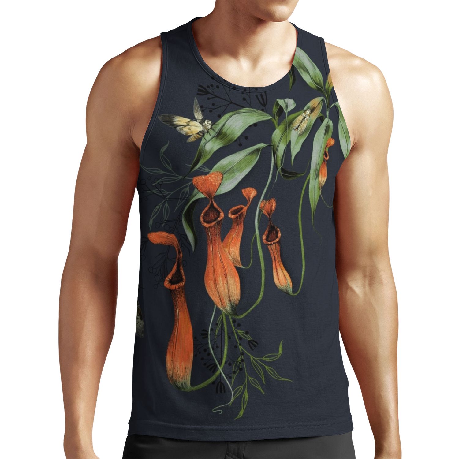 Carnivorous Pitcher Plant Dark All-over-print Unisex Tank Top