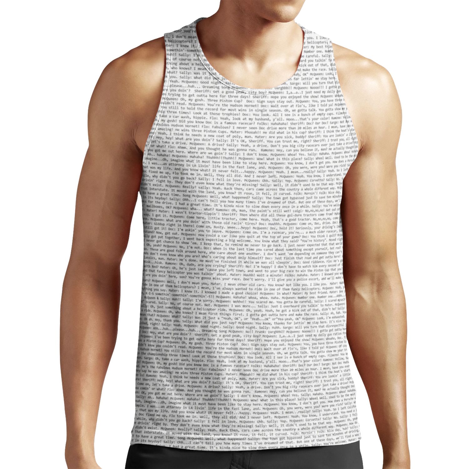 Cars Script All-over-print Unisex Tank Top