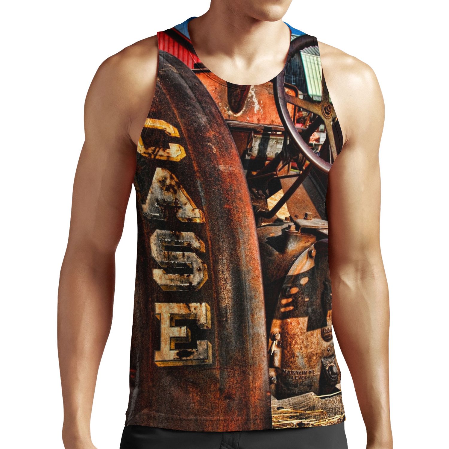 Case Antiquated Tractor All-over-print Unisex Tank Top