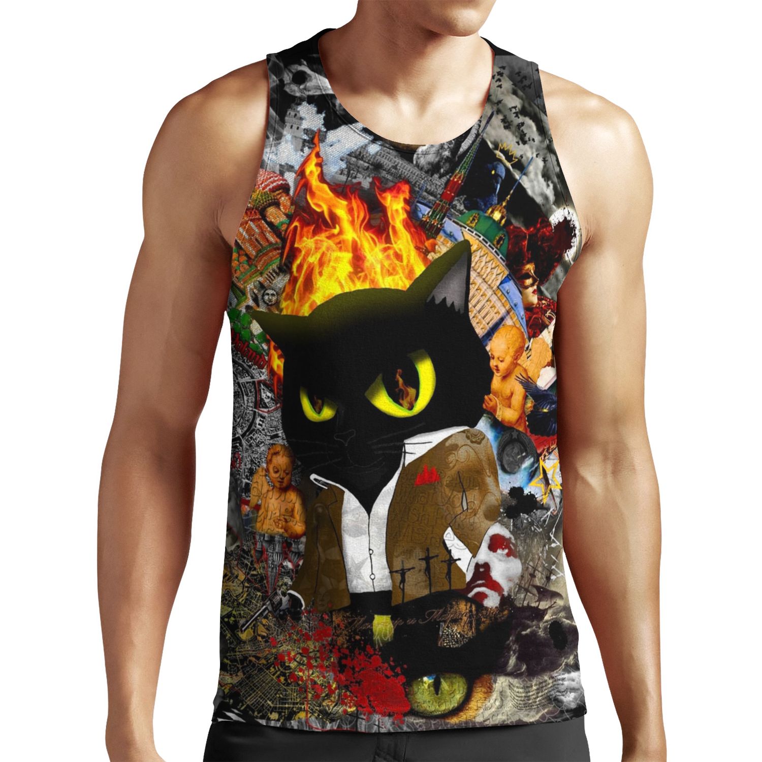 Cat Behemoth Master And Margarita All-over-print Unisex Tank Top