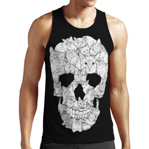 Cat Skull All-over-print Unisex Tank Top