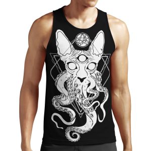 Cathulhu The Cosmic Tentacle Cat All-over-print Unisex Tank Top