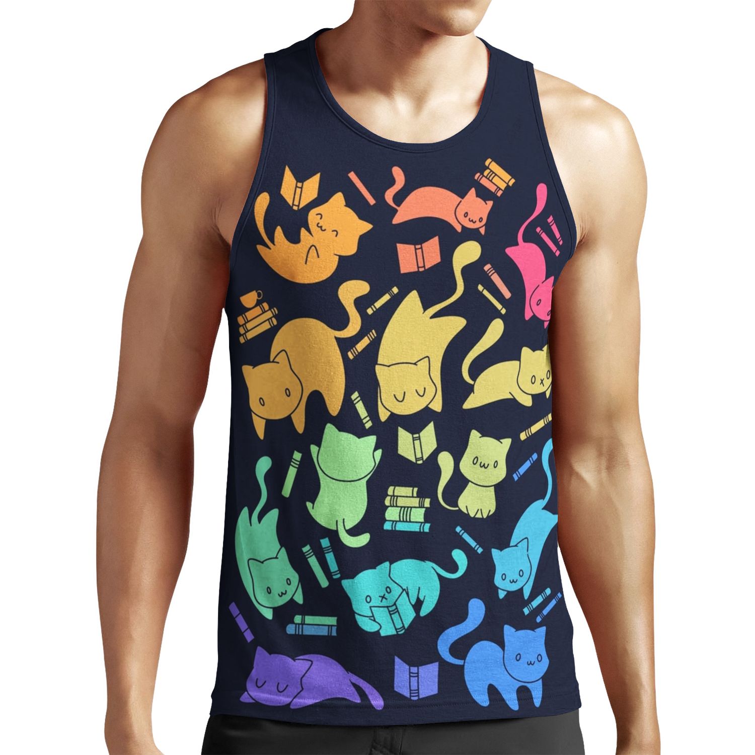 Cats And Books All-over-print Unisex Tank Top