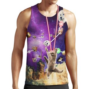 Cats With Laser Eyes 2 Cat Harder All-over-print Unisex Tank Top