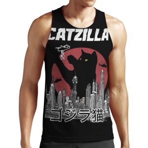 Catzilla Vintage All-over-print Unisex Tank Top