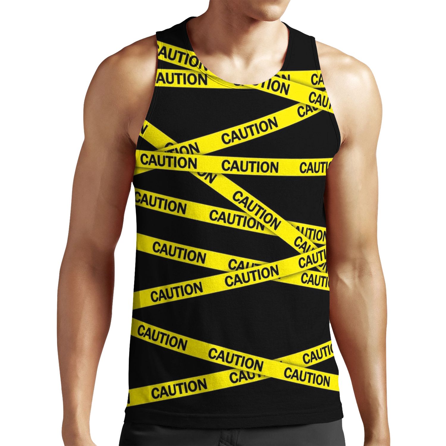 Caution Tape All-over-print Unisex Tank Top