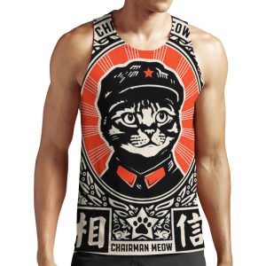 Chairman Meow Kittens Of The World Unite Meow Tse Tung All-over-print Unisex Tank Top