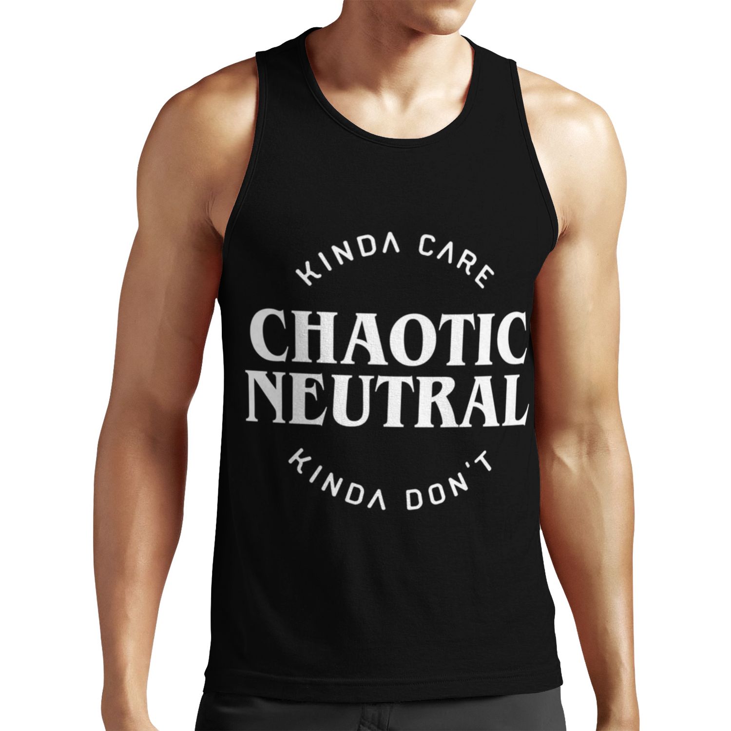 Chaotic Neutral Alignment Kinda Care Kinda Don And 39%3Bt Funny Quotes All-over-print Unisex Tank Top