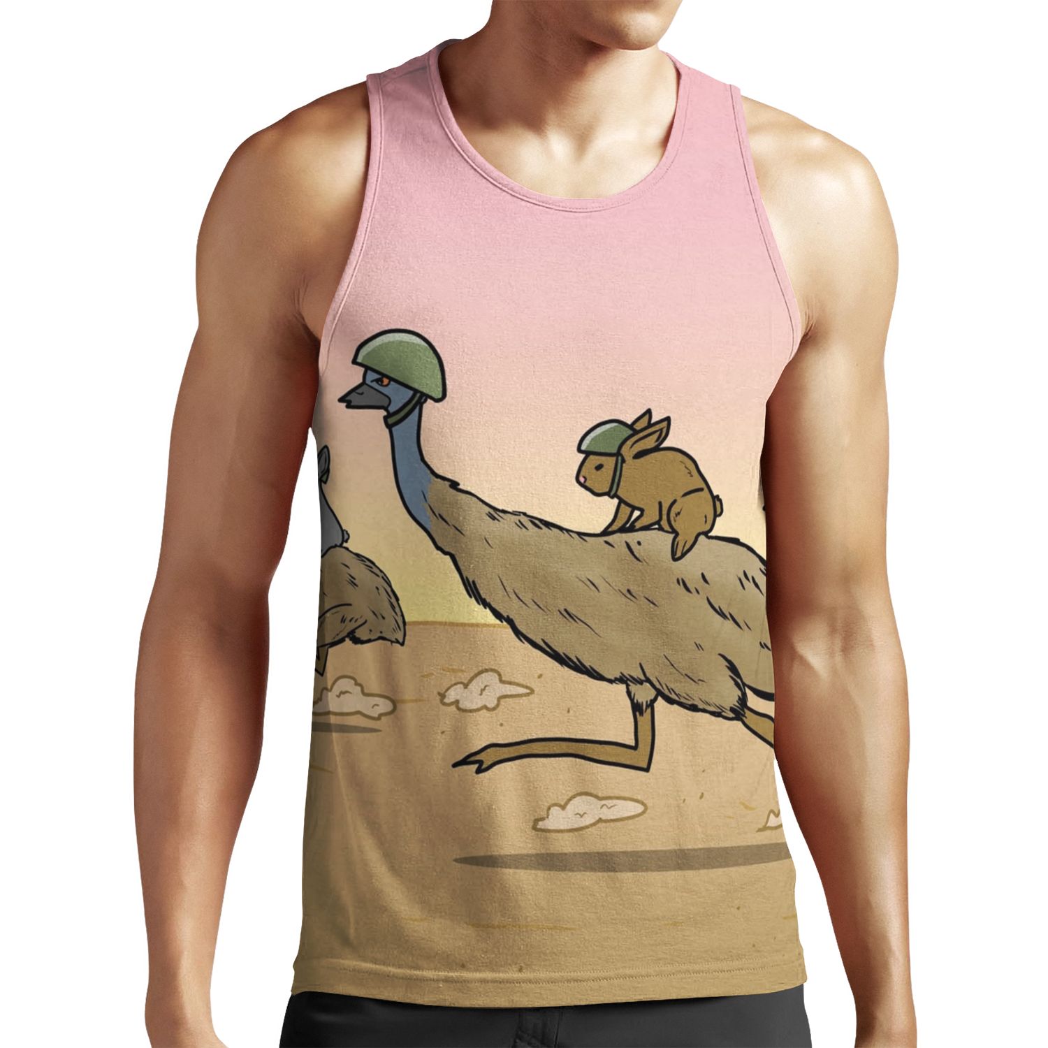 Charge Of The Bunny Emu Cavalry All-over-print Unisex Tank Top