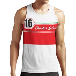 Charles Leclerc 16 Retro F1 All-over-print Unisex Tank Top