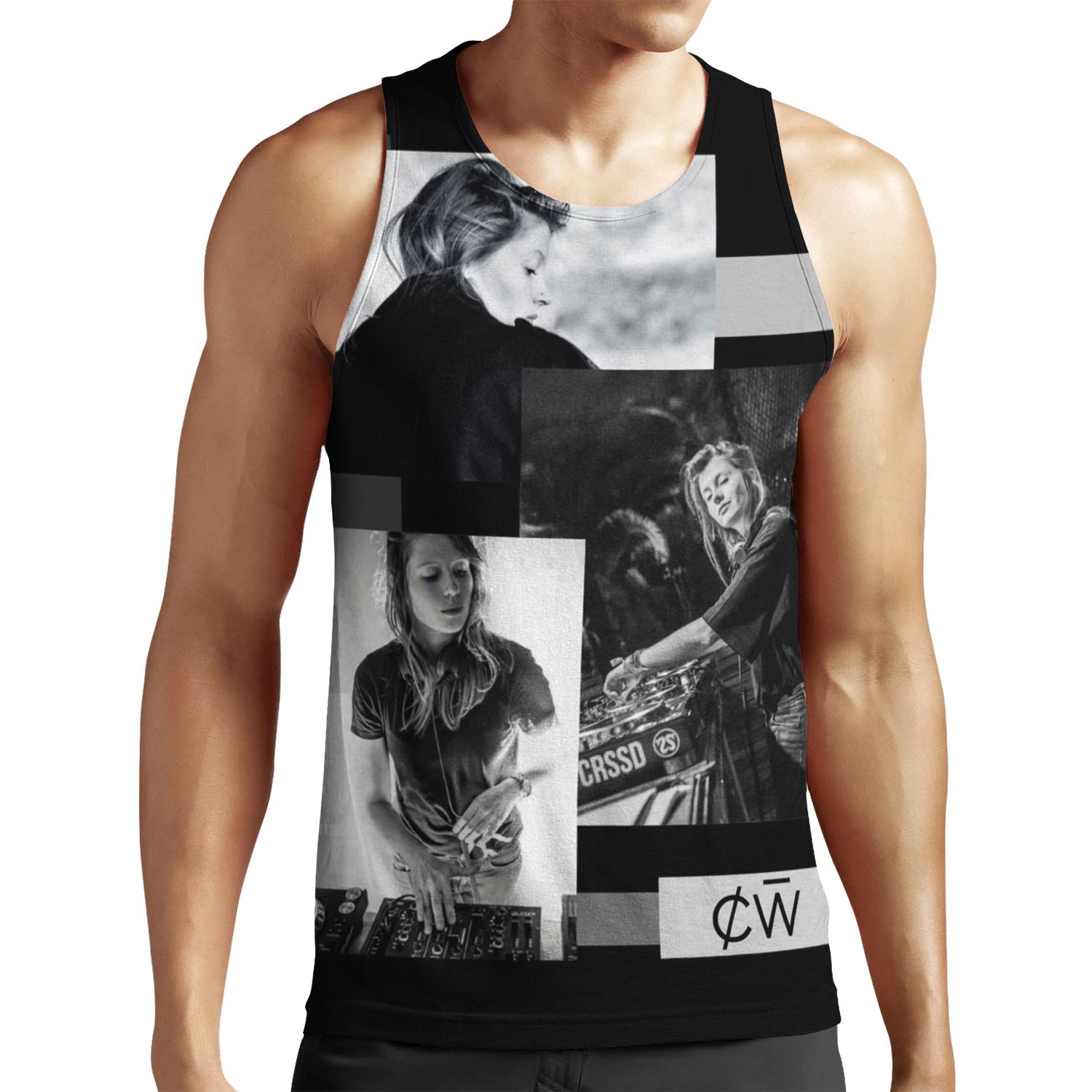 Charlotte De Witte Black And White All-over-print Unisex Tank Top