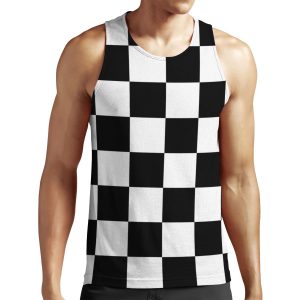 Checkered All-over-print Unisex Tank Top