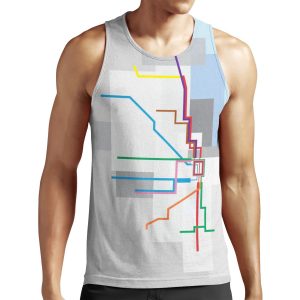 Chicago Transit Map Lake All-over-print Unisex Tank Top