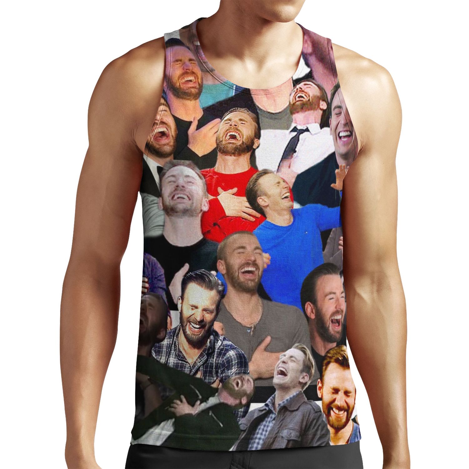 Chris Evans Laughing All-over-print Unisex Tank Top