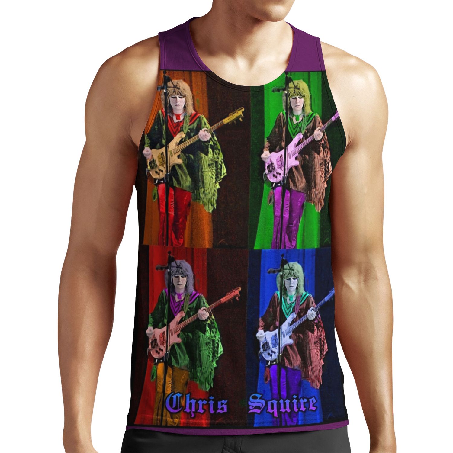Chris Squire Pop Print Yes All-over-print Unisex Tank Top