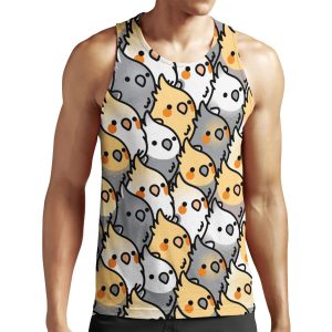 Chubby Cockatiel Party All-over-print Unisex Tank Top