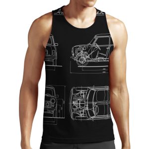Classic Mini Blueprint All-over-print Unisex Tank Top
