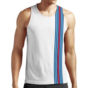 Classic Racing Stripes All-over-print Unisex Tank Top