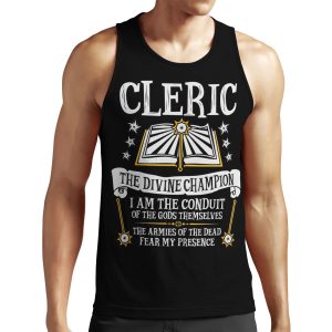 Cleric The Divine Champion Dungeons And Dragons Black All-over-print Unisex Tank Top