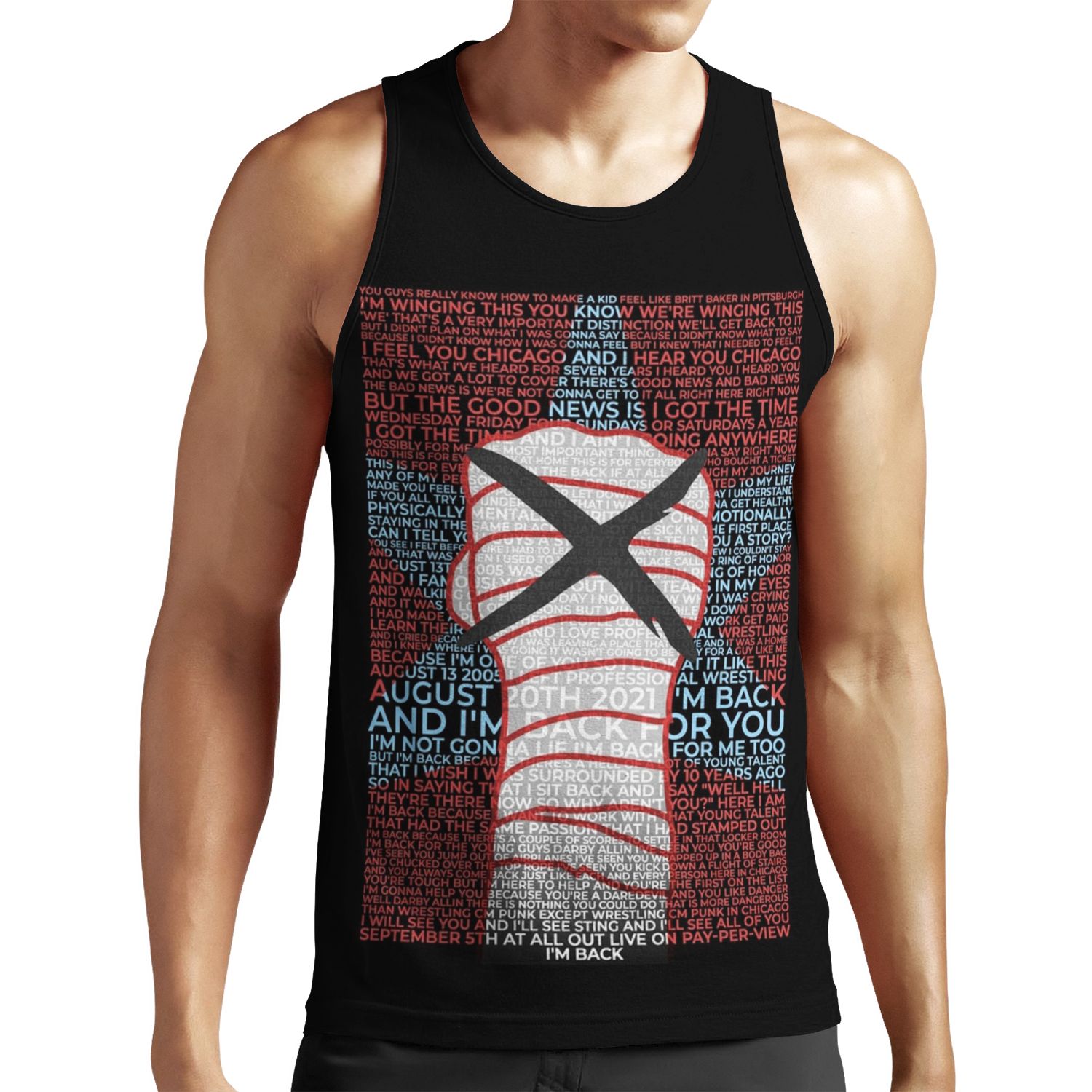 Cm Punk I M Back Aew Promo All-over-print Unisex Tank Top