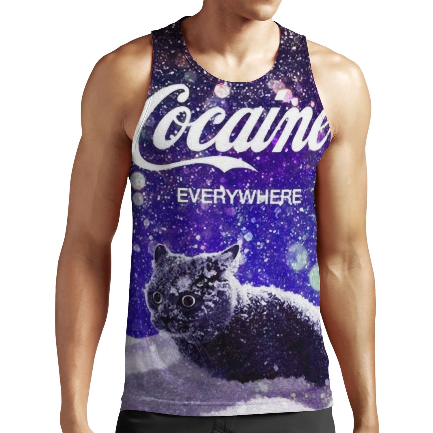 Cocaine Cat All-over-print Unisex Tank Top