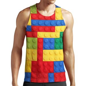 Colorful Bricks Design All-over-print Unisex Tank Top