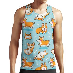 Corgi All-over-print Unisex Tank Top