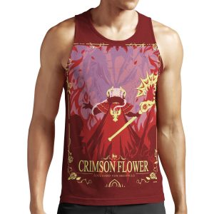 Crimson Flower All-over-print Unisex Tank Top