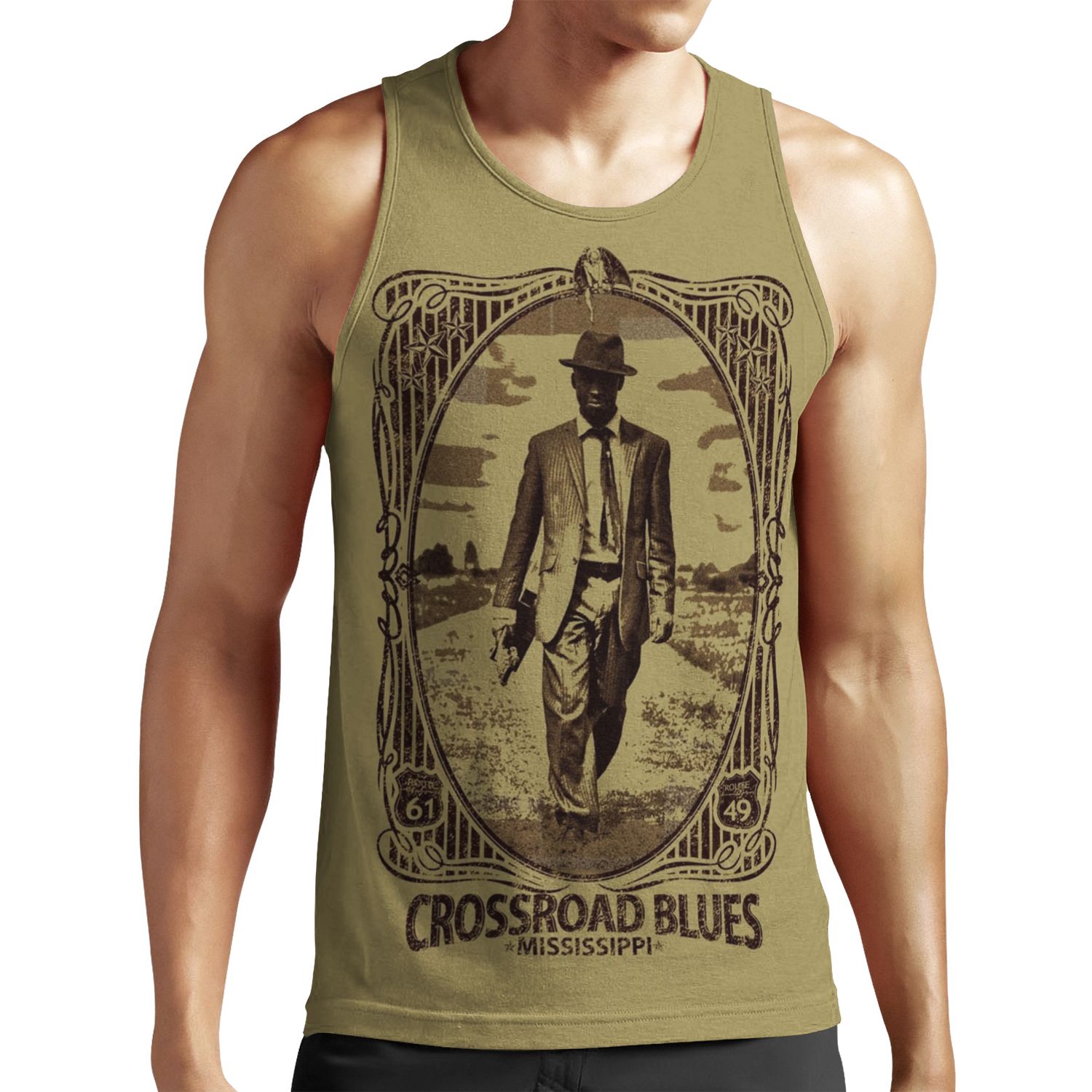 Crossroad Blues All-over-print Unisex Tank Top