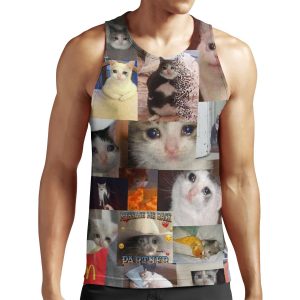 Crying Cat All-over-print Unisex Tank Top