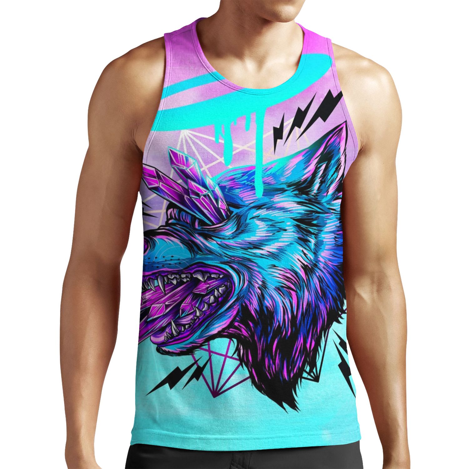 Crystal Wolf All-over-print Unisex Tank Top