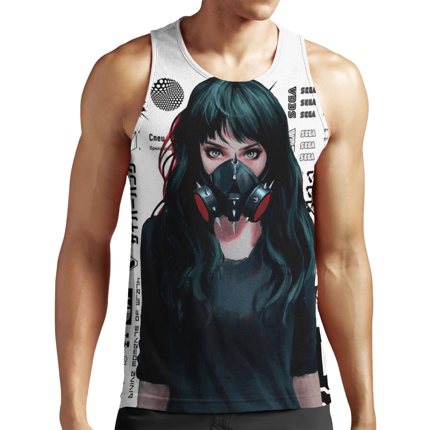 Cyberpunk Gamer Girl Design Patterns All-over-print Unisex Tank Top
