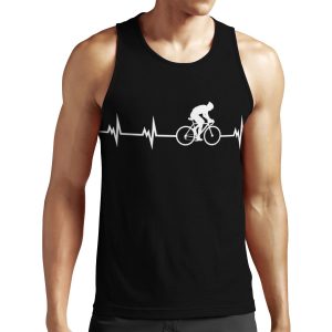 Cycling Heartbeat All-over-print Unisex Tank Top