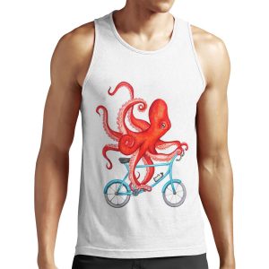 Cycling Octopus All-over-print Unisex Tank Top