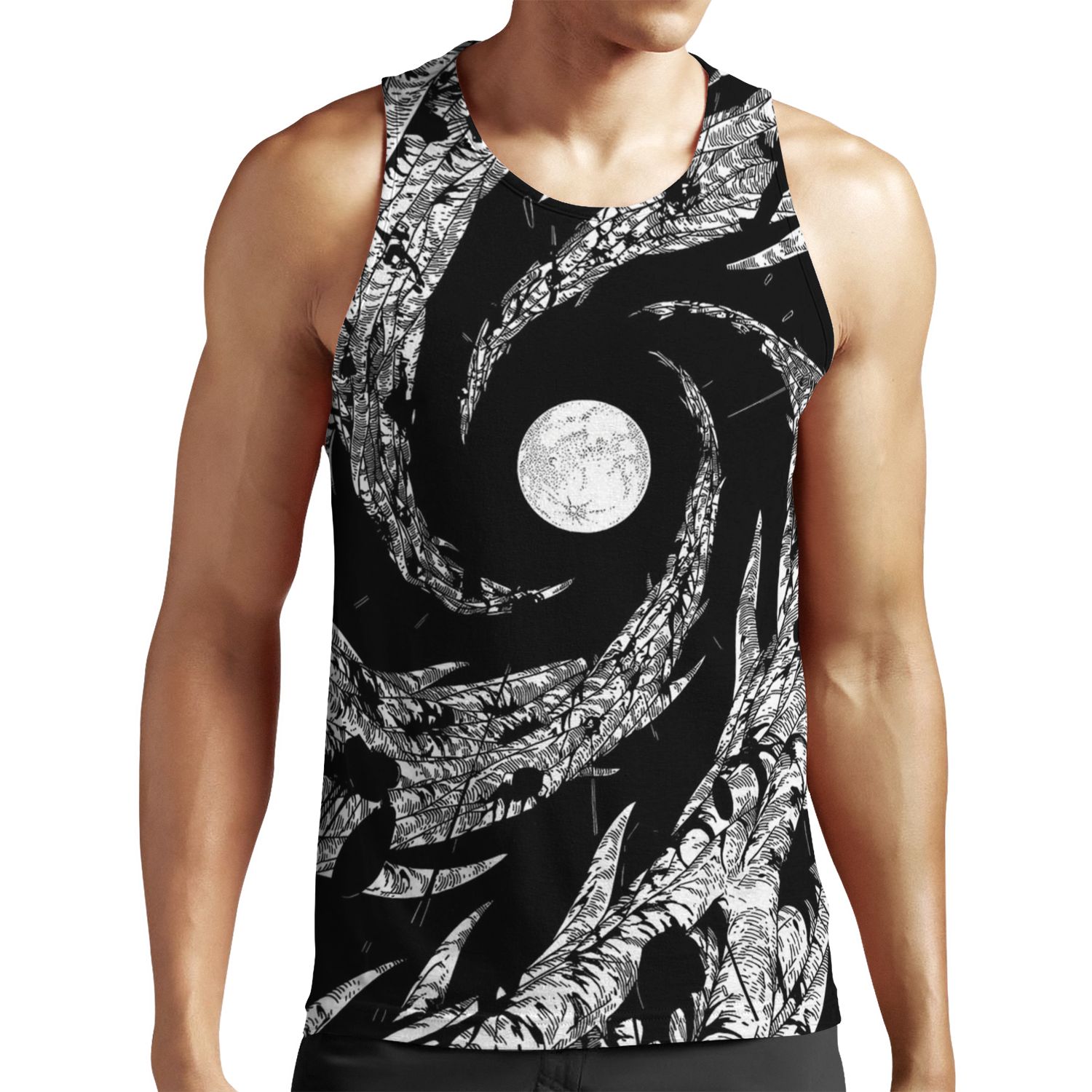 Dark Moon Rain And Trees All-over-print Unisex Tank Top