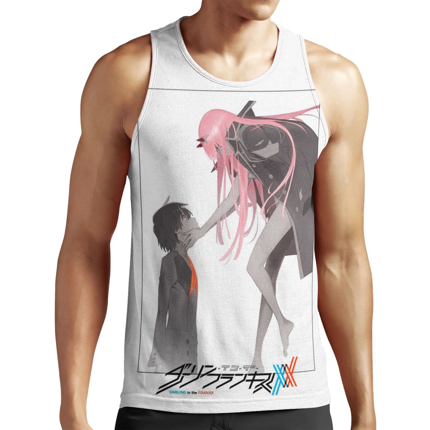 Darling In The Franxx Hiro And Zero Two Logo All-over-print Unisex Tank Top