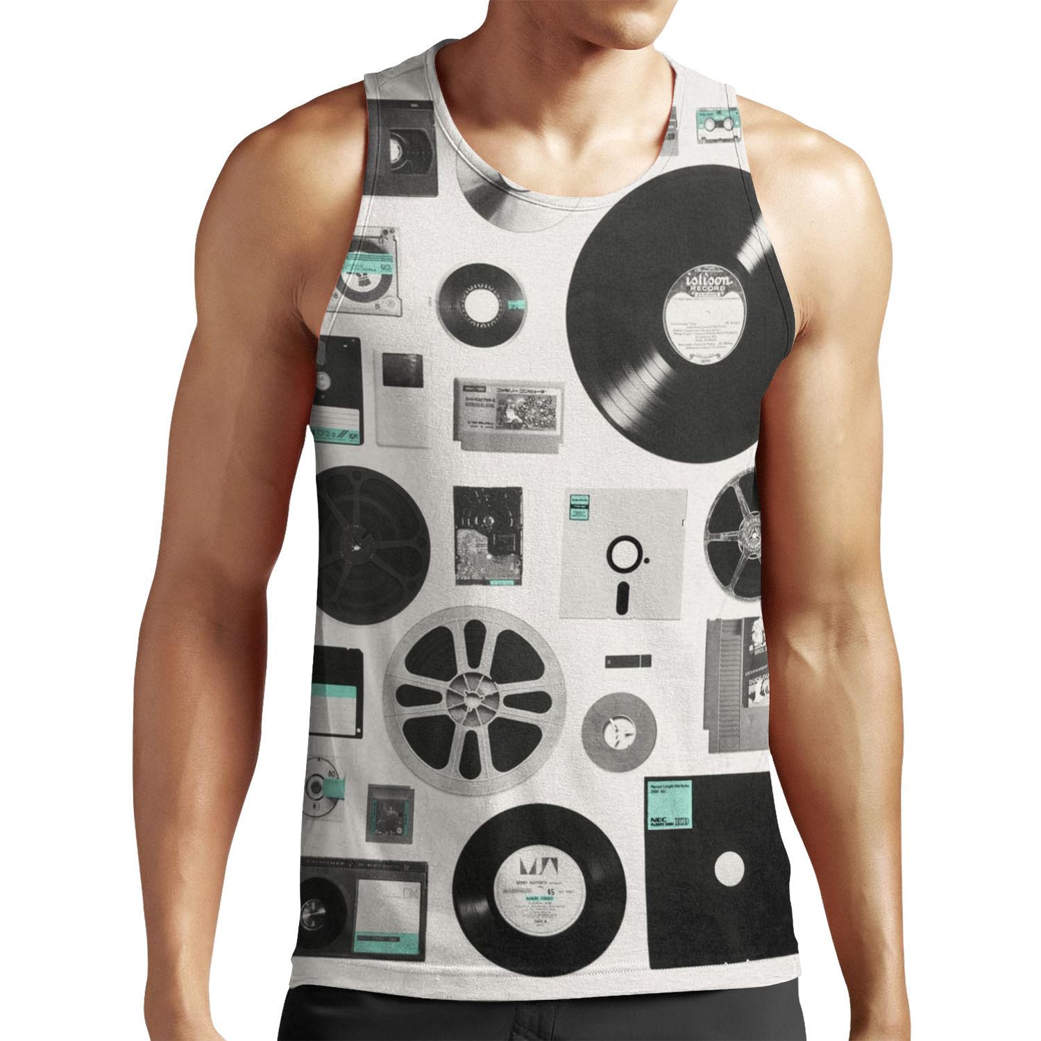 Data All-over-print Unisex Tank Top