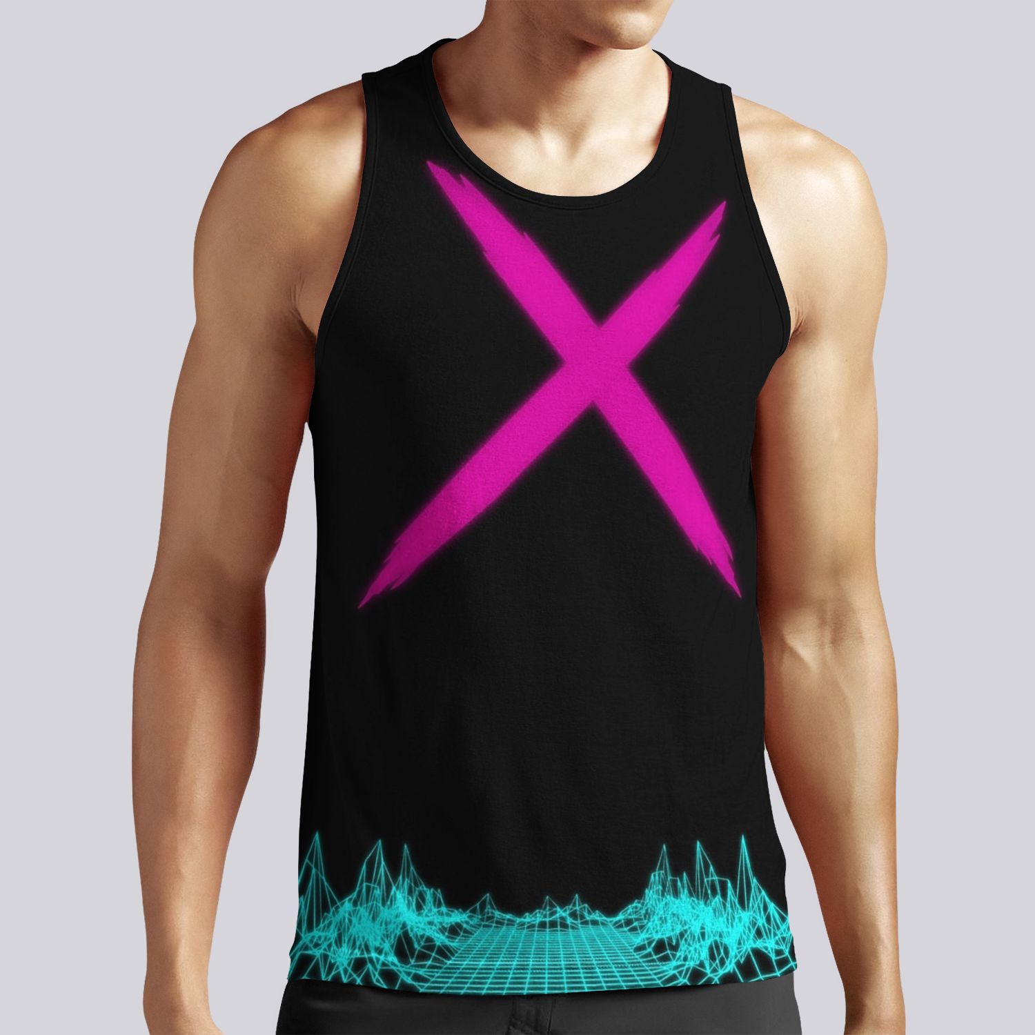 Dbd Trickster S Neon Night Shirt Pink Blue All-over-print Unisex Tank Top